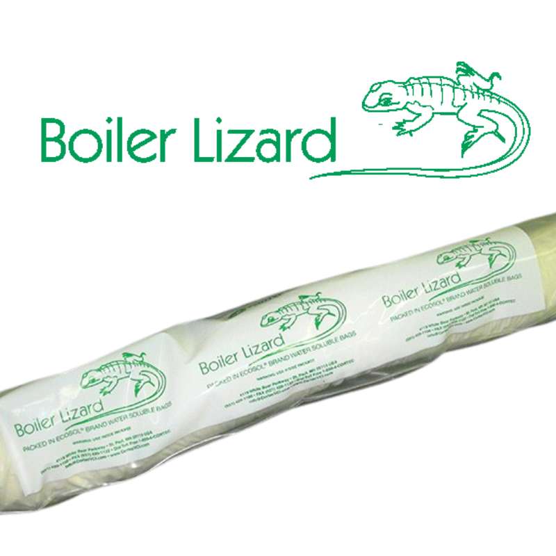 Product logo on top, and a boiler lizard powder bag on the bottom.