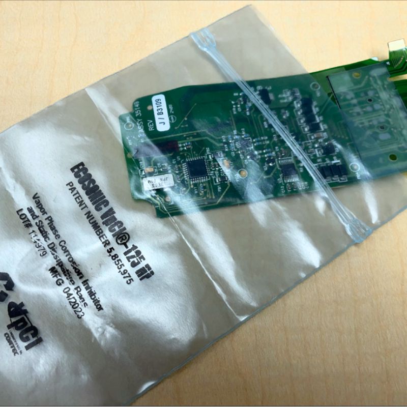Circuit board card inside an antistatic anti rust bag Ecosonic VpCI 125 HP