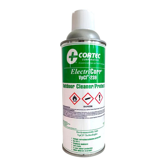 A can of Cortec ElectriCorr VpCI-239 VCI Spray Cleaner and Protector.
