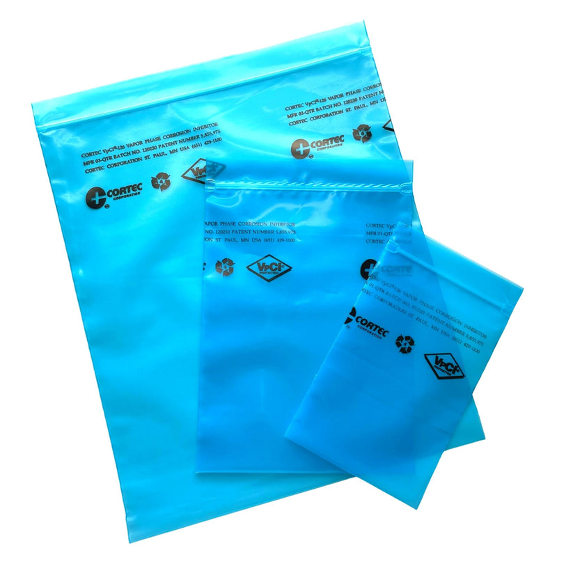 VCI Bags - Anti Rust Zip Top Poly Bags 4 mil - Cortec VpCI-126 ALL ...