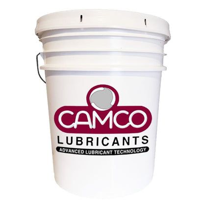 A 5 gallon pail of Camco NSF Certified H1 synthetic gear oil