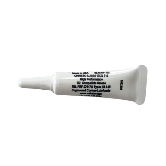 A 5 gram tube of Christo Lube MCG 111 grease.