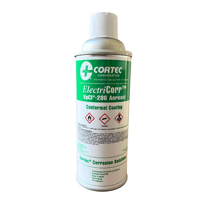 A can of ElectriCorr VpCI 286 acrylic conformal coating.