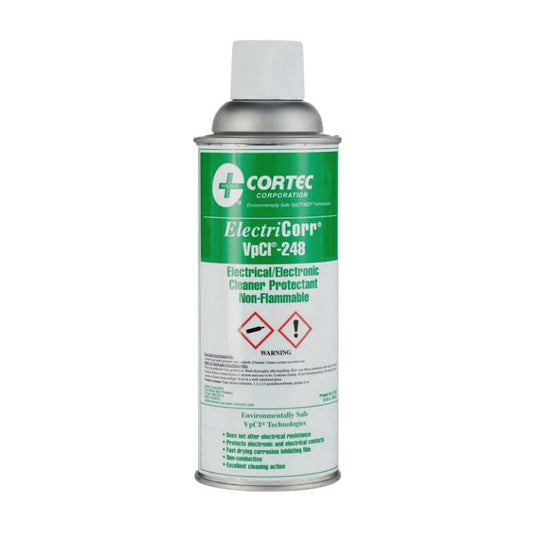 A spray can of Cortec ElectriCorr VpCI 248