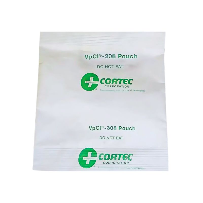 A Cortec VpCI 308 pouch for rust prevention.