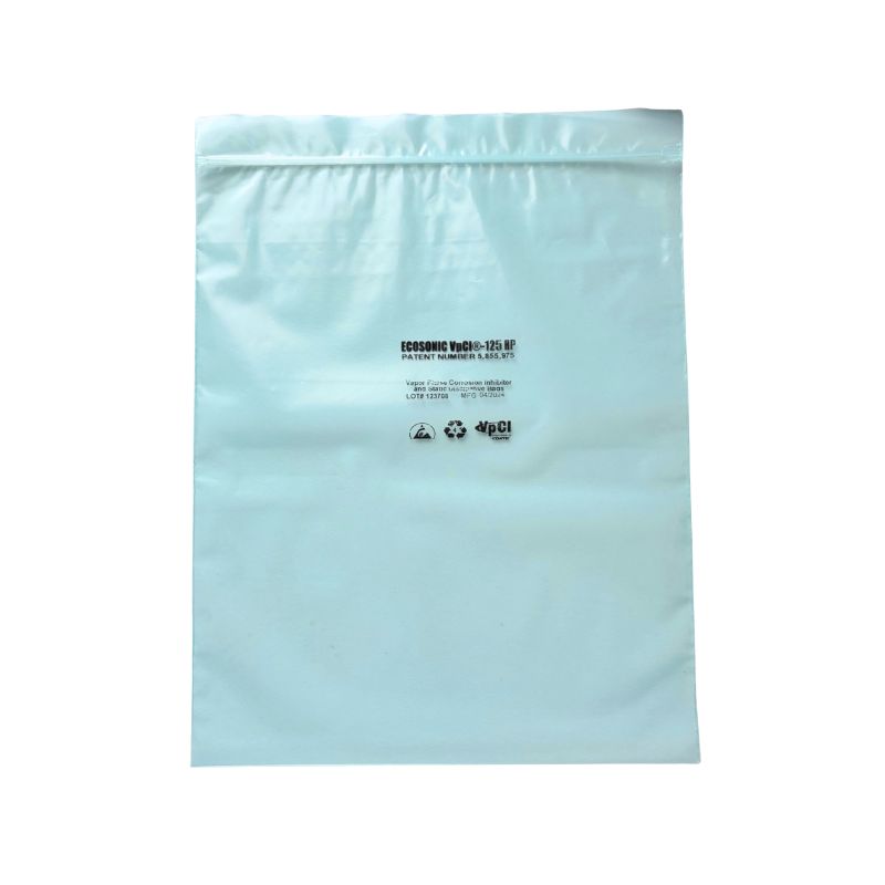 A single 10 by 12 inches Ecosonic VpCI 126 HP ESD anti rust bag.