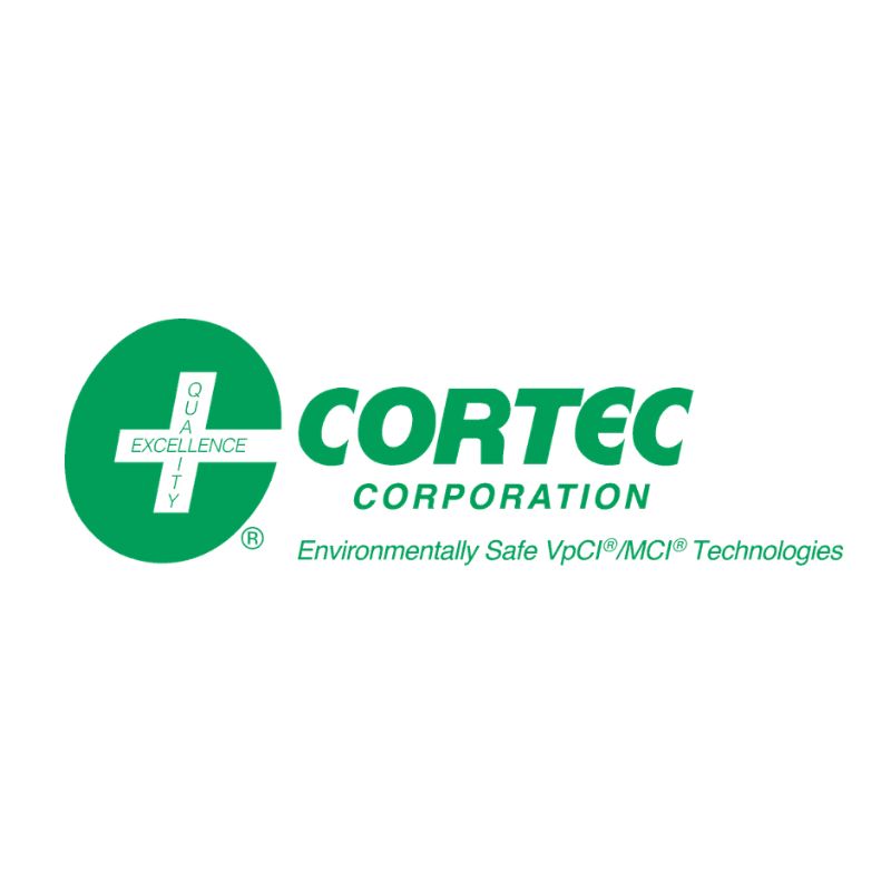 Cortec Corporation logo in green on a white background, with a circular emblem containing a cross and the words 'Quality Excellence'.